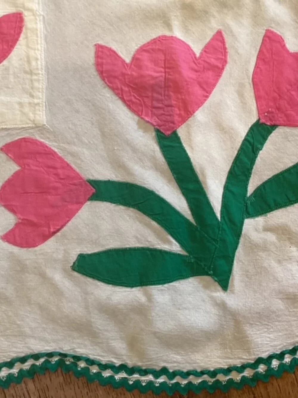 Three Aprons Handmade Vintage Cotton Blend Very Good Condition